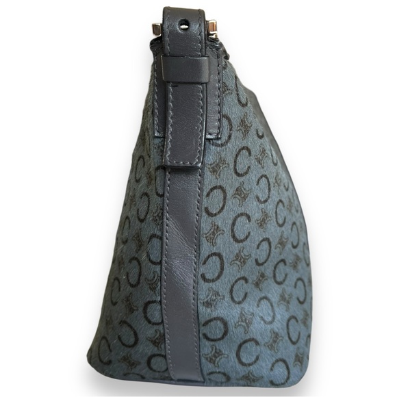 CELINE VTG Madem C Grey Pony Hair Short Handle Bag - Picture 2 of 16